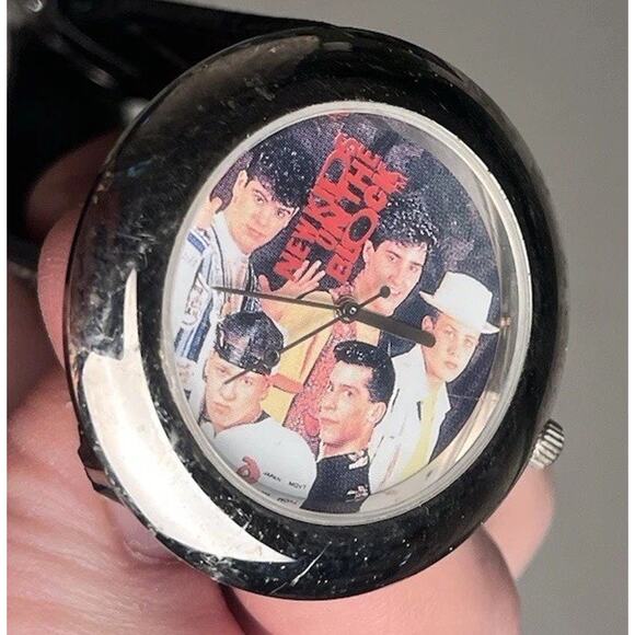 New Kids On the Block Watch Leather Strap Jacques Farel NKOTB Needs Battery 90s - Picture 8 of 16